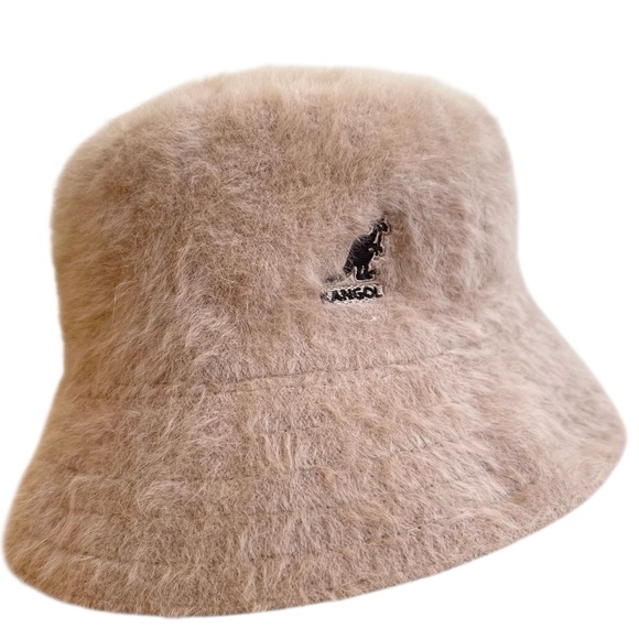 Kangol Furgora Lahinch Angora Blend Tan Bucket Hat Streetwear Casual Size M - Picture 3 of 14